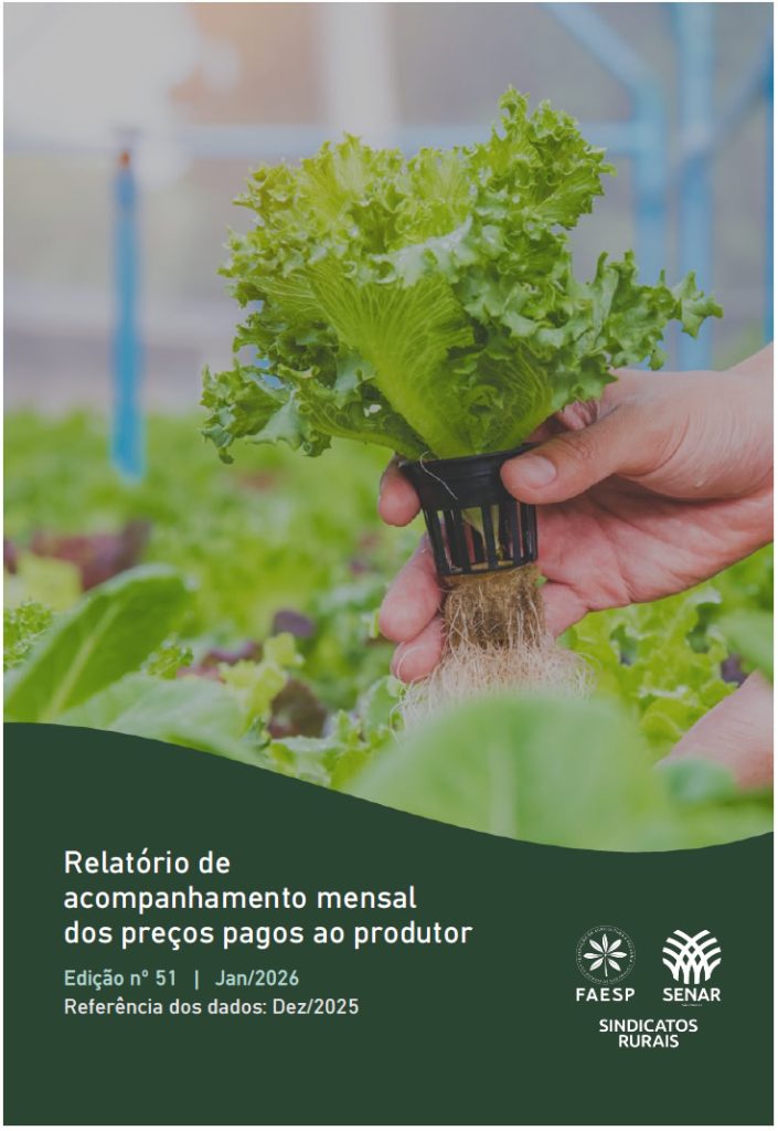 Capa do relatório de acompanhamento mensal dos preços pagos ao produtor
