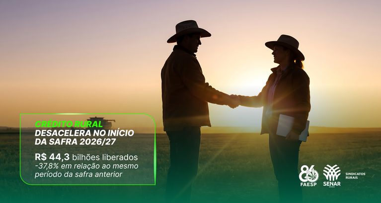 Crédito rural segue em ritmo baixo no início da safra 2026/2...